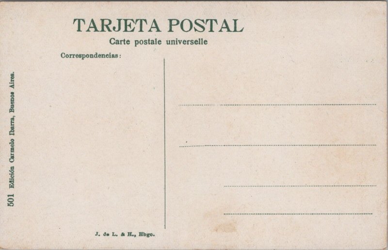 Argentina Avenida Sarmiento Buenos Aires Vintage Postcard C066