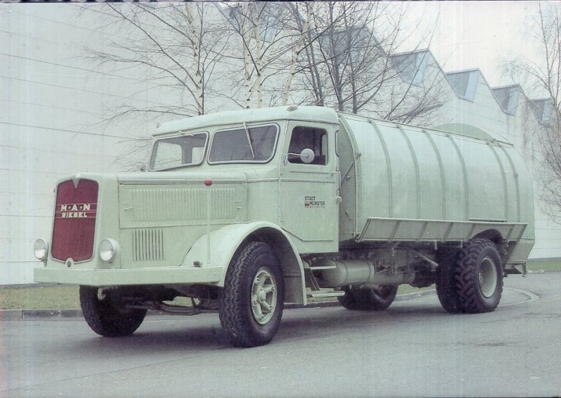 Vintage Trucks on Postcards GERMANY 1937 MAN F4, 150 PS, 6 Zylinder