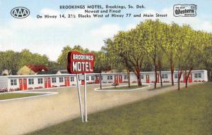 Brookings South Dakota Brookings Motel Antique Postcard J60488 