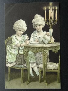 Children's Tea Party Theme c1903 UB Art Nouveau Postcard by Raphael Tuck 848