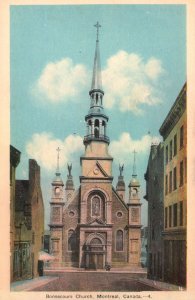 Vintage Postcard Bonsecours Church Religious Building Montreal Canada