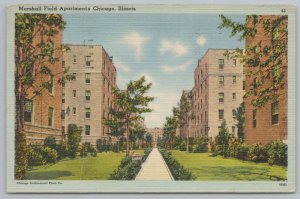 Chicago Illinois~Marshall Field Apartments~Vintage Postcard 