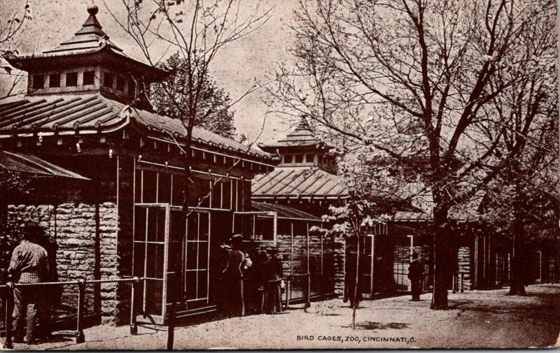 Ohio Cincinnati Zoo The Bird Cages 1909