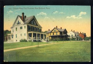 New Bedford, Massachusetts/MA/Mass Postcard, Officers Row, Fort Rodman, 1910!