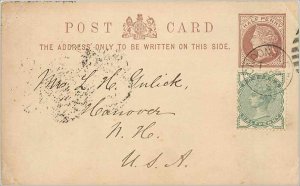 Entier Postal Stationery Postal Britain Great Britain 1 / 2p + 1 / 2p for USA