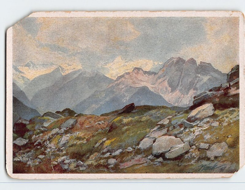 Postcard View Of Kalkkögel and Stubaier Glacier From Patscherkofel, Austria