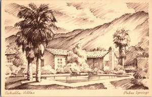 Estrella Villas Apartment Hotel and Bungalows Palm Springs CA c1950 Postcard L74 