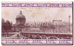 Old Postcard Paris Pont des Arts and L & # 39Institut