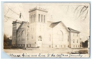 1921 Baptist Church Mitchell Mansfield South Dakota SD RPPC Photo Postcard