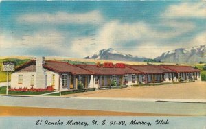 1949 Utah Murray El Rancho Murray Motel Lodge Colorpicture Postcard 22-11589