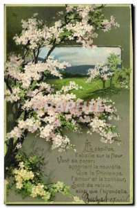 Old Postcard Fantasy Flowers