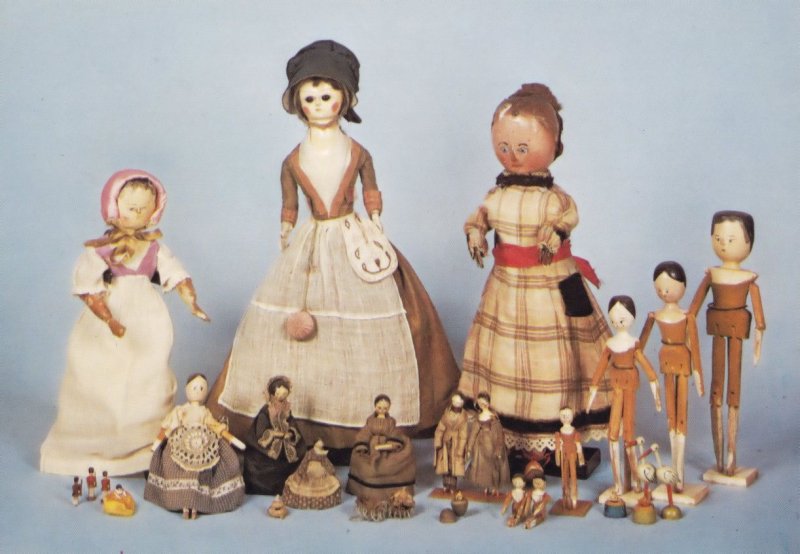 Victorian Wooden Dolls Isle Of Wight Lilliput Museum Postcard