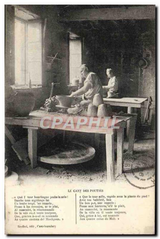 Old Postcard The cant of pouties Castelnaudary Potier