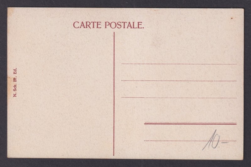 Vintage Postcard Belgium Oostende Basin Ships