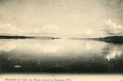 Canada - Yukon Territory, Midnight on Lake LeBarge enroute to Dawson