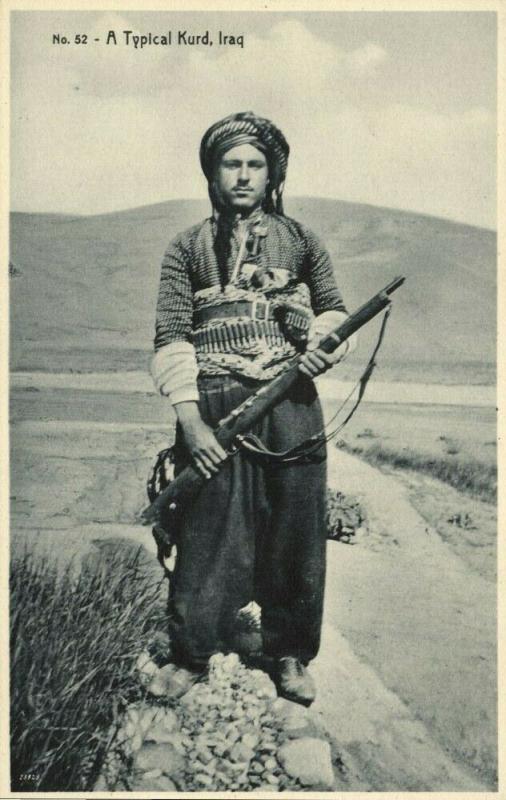 iraq, Typical Kurd, Armed Kurdish Man (1920s) Naman Postcard