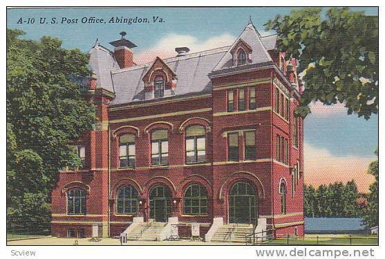 U.S. Post Office, Abingdon,Virginia,30-40s