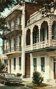 New Orleans Louisiana, Ante-Bellum Homes, Lace Balconied Homes, Vintage Postcard