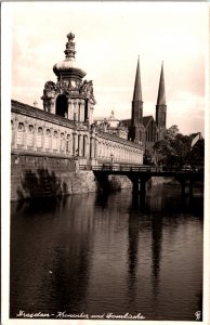 Germany Dresden Kronentor und Domkirche  Vintage RPPC C016