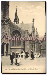 Postcard Old St Guenole Penmarch Church St Nona