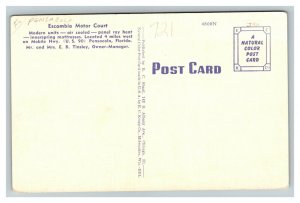 Vintage 1930's Postcard Escambia Motor Court US 90 West Pensacola Florida 