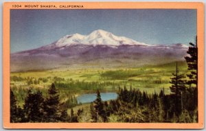 Mount Shasta California CA 6th Highest And Most Impressive Mountain Postcard