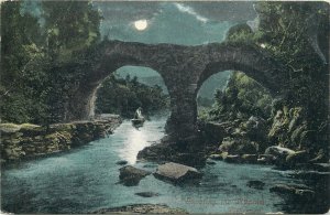 Postcard UK England Killomen painting bridge
