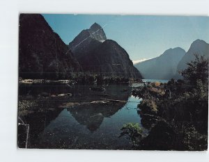 Postcard Mitre Peak Milford Sound New Zealand