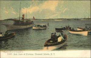 Thousand Islands NY Boats in Front of the Frontenac c1905 Rotograph Postcard