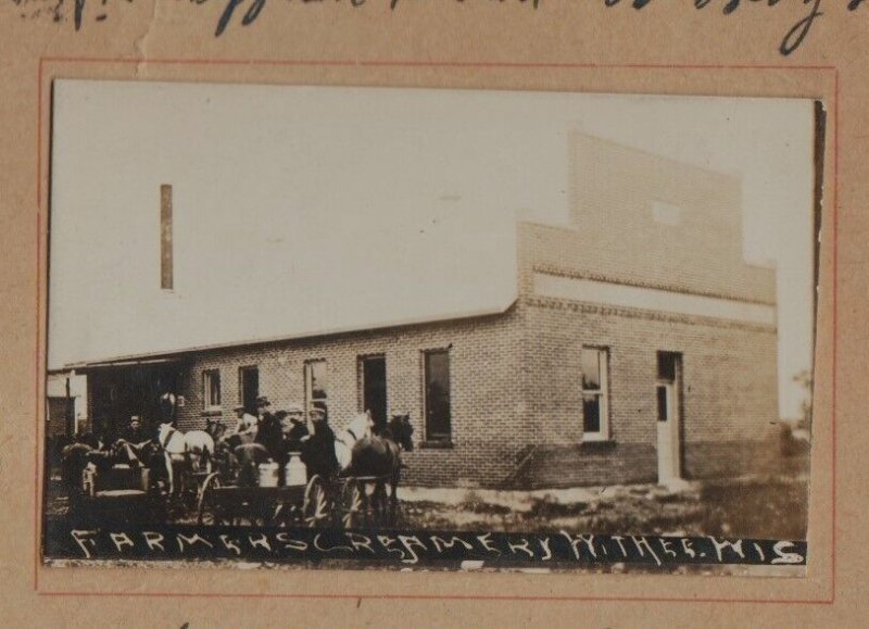 Withee WISCONSIN RPPC 1917 FARMERS CREAMERY Dairy Milk nr Owen Thorp Abbotsford