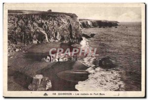 Old Postcard Quiberon Rocks Port Bara