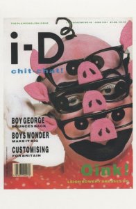 Leigh Bowery Boy George Of Culture Club LGBT 1987 Magazine Postcard