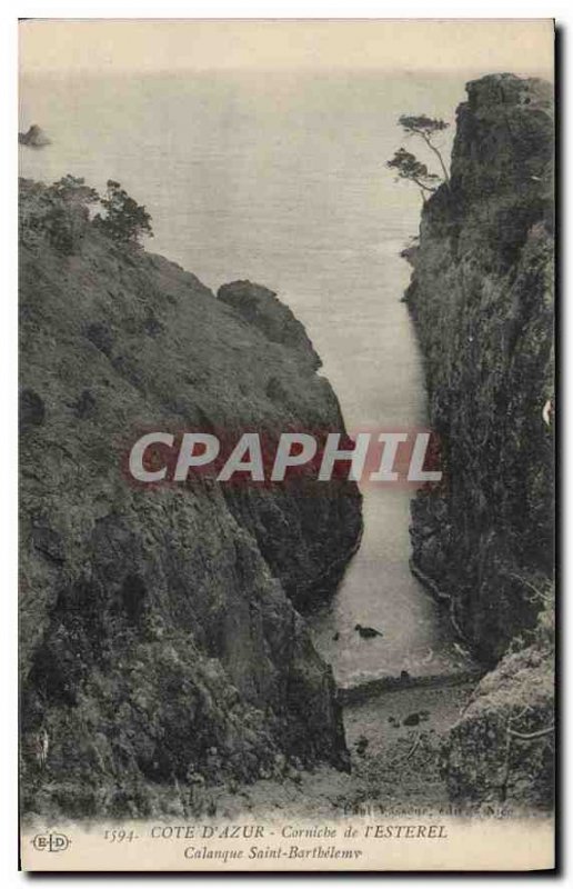 Old Postcard Corniche Esterel Riviera