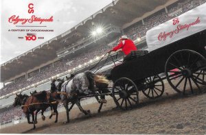 Calgary Canada Chuckwagon Rodeo Horse Races 100 Year Anniversary  4 by 6