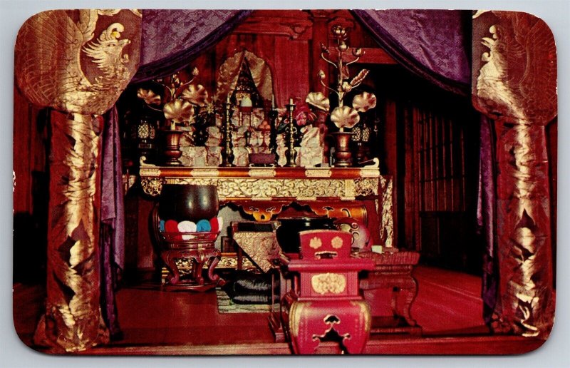 Buddhist Altar Ornate Daifukuji Kealakekua Kona HI Postcard D22