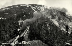 austria, Zahnradbahn auf den Schneeberg, Rack Railway Train, RPPC Postcard (2)