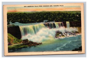 Vintage 1942 Postcard American Falls Canadian Side Niagara Falls Ontario Canada