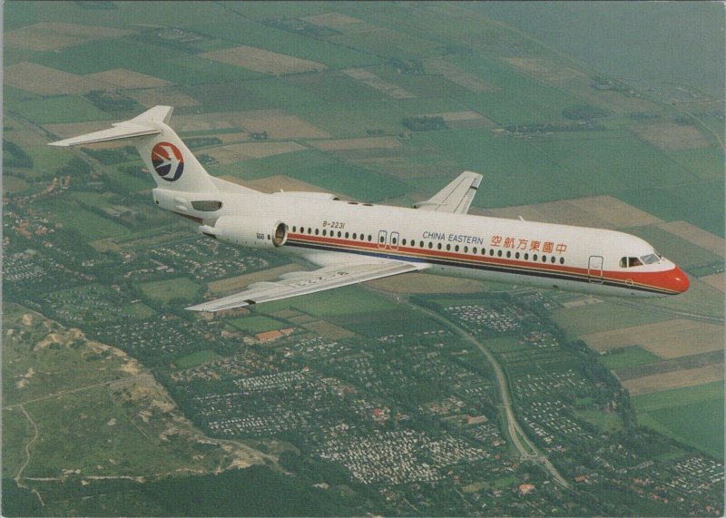 Aviation Postcard - China Eastern Airlines Fokker 100 B-2231 Aeroplane  RR13545