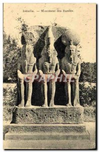 Old Postcard Ismailia Monument Of Ramses Egypt