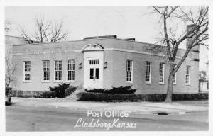 Lindsborg Kansas Post Office Real Photo Antique Postcard K96372