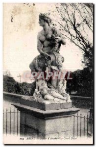 Postcard Old Brest Statue of Amphitrite Dajot Course