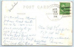 RPPC  BALL CLUB, Minnesota MN ~ BALL CLUB LAKE LODGE 1947 Itasca County Postcard