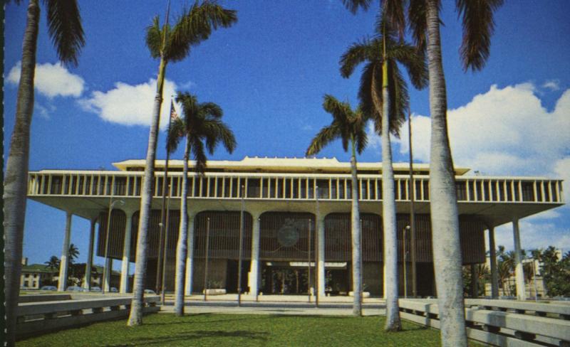 State Capitol Building Honolulu Hawaii HI Unused Vintage Postcard D18