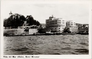 Vina del Mar Chile Hotel Miramar Unused Real Photo Postcard E99