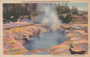 Oblong Geyser Crater Yellowstone National Park Curteich