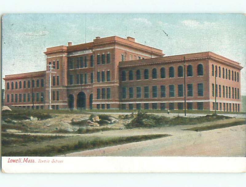 Pre-1907 TEXTILE SCHOOL Lowell Massachusetts MA Q2258