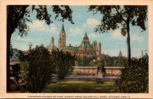 Canada Ottawa The Canadian Houses Of Parliament From Major Hill Park 1937