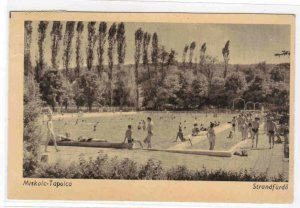 Swimming Pool Strandfurdo Miskolc-Tapolca Hungary 1959 postcard