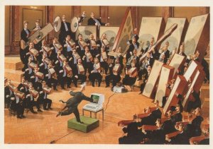 Gerhard Haderer Ars Electronica Karikatur Music Painting Postcard