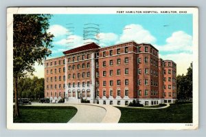 Hamilton OH, Fort Hamilton Hospital, Vintage Ohio c1936 Postcard 